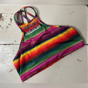 Serape Print Bikini Top